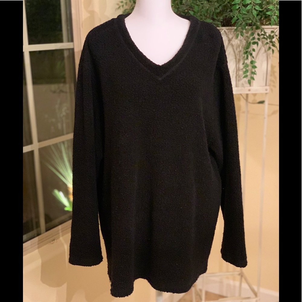 Black long sleeve wool sweater